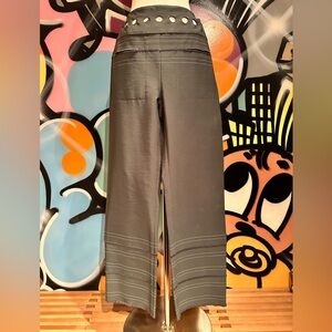 Robert Rodriguez pants with hip perforations and seamed detailing, size 2